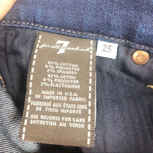 7 FOR ALL MANKIND | Modern Straight Jeans Size 25 - Picture 8 of 8